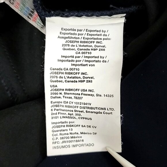 Joseph Ribkoff Women's Navy Dress Pants Back Slit Cuffs Pull On Stretch Size 8 - Picture 10 of 14